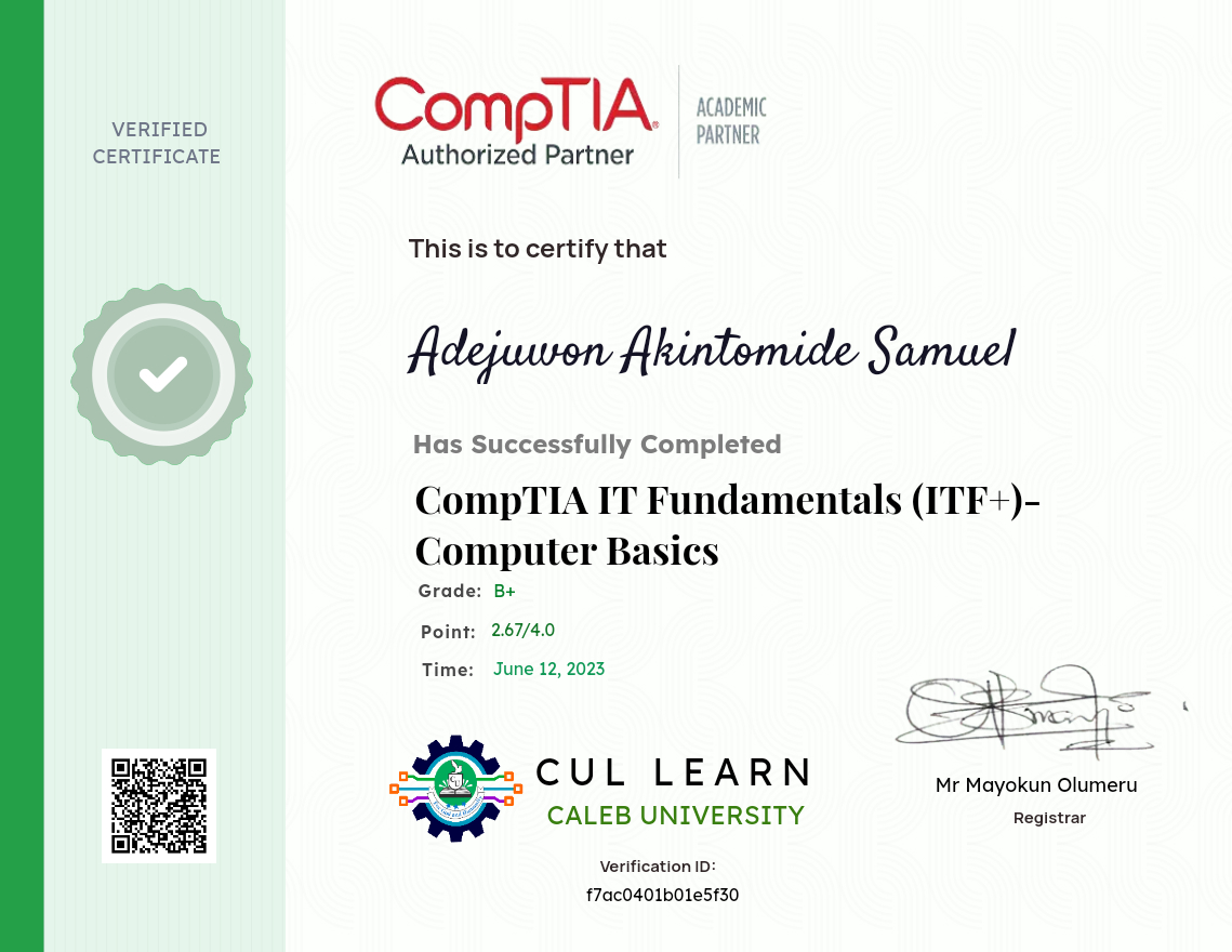CompTIA IT Fundamentals (ITF+)- Computer Basics