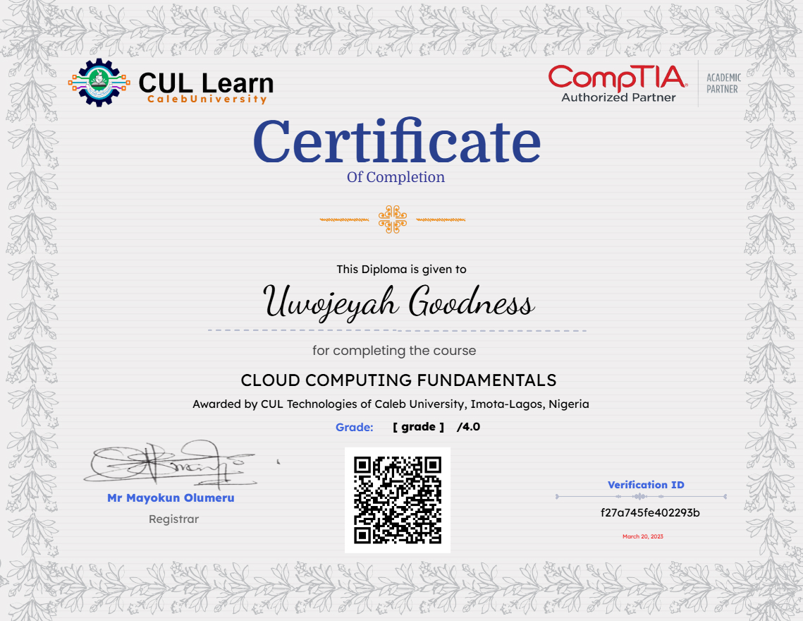 CLOUD COMPUTING FUNDAMENTALS